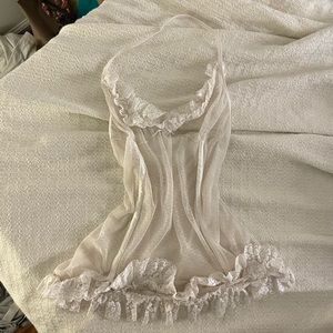 Vintage white top or mini slip dress